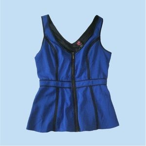 NWOT Blue and Black 2B Bebe Tank Top